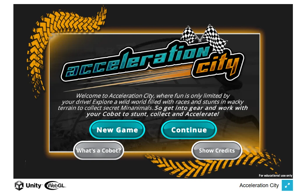 Acceleration City gameplay — driving through city streets